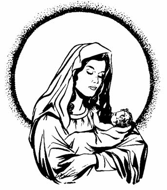 Pictures Baby Jesus  Mary on Mary And Baby Jesus   Public Domain Clip Art Image   Wpclipart Com