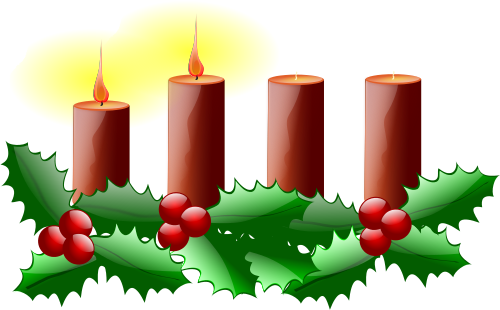 Advent candle 2 lit