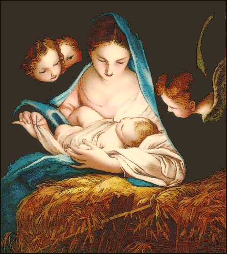Christmas Pics on Madonna With Baby Jesus Carlo Maratta   Public Domain Clip Art Image
