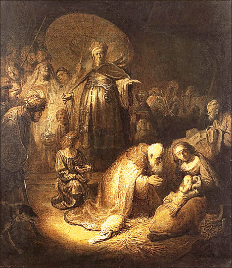 Adoration of the Magi  Rembrandt