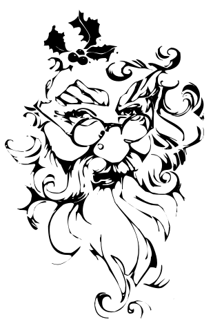Santa face and beard