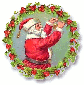Santa in a wreath