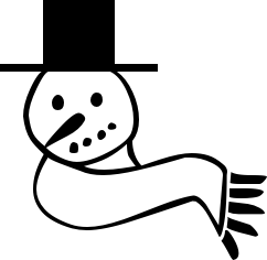 snowman with scarf