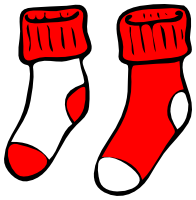 stockings red white