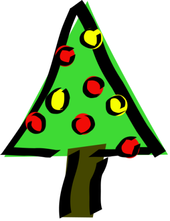 christmas tree bold simple