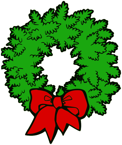 wreath w bow