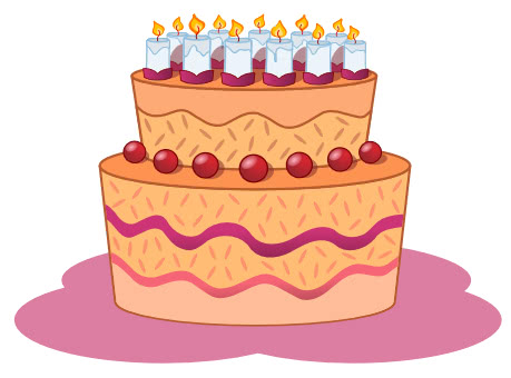 Birthday Cake Clip  on Birthday Cake 8   Public Domain Clip Art Image   Wpclipart Com
