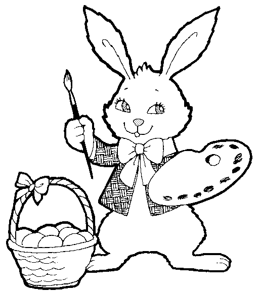 easter bunnies and eggs to colour in. pictures of easter bunnies to