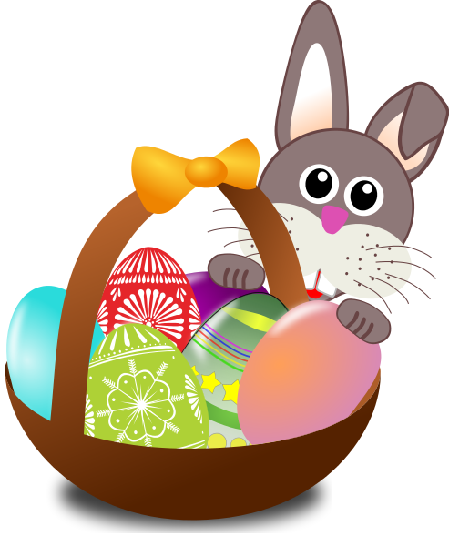 bunny with easter basket