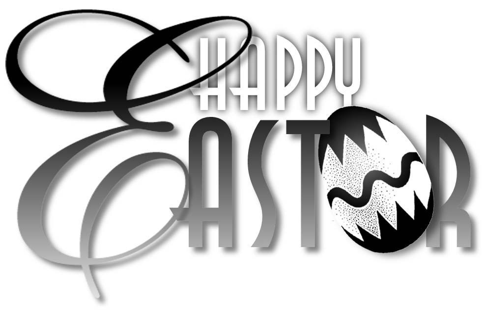 happy easter clip art. HAPPY EASTER - public domain