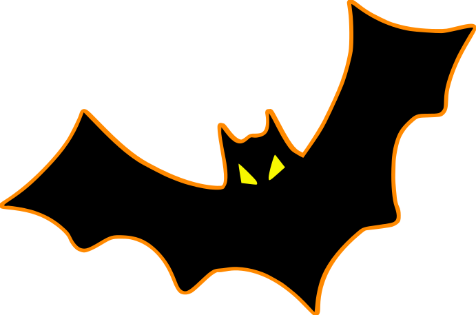bat Halloween outline