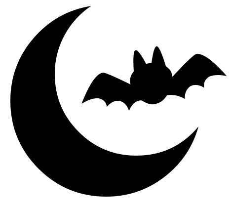 bat over moon