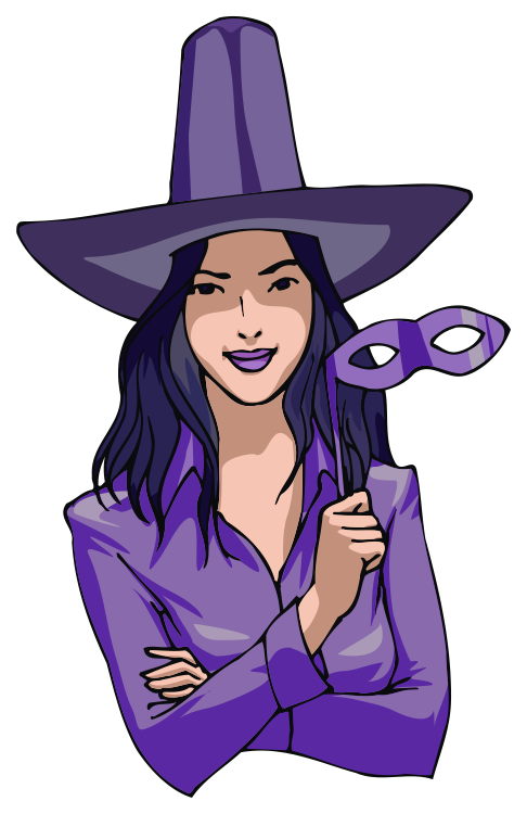 Witch in purple