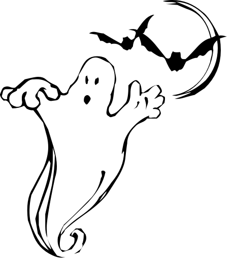 free black and white ghost clipart - photo #9