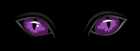 eyes purple in dark