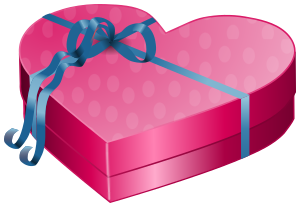 valentine gift box pink