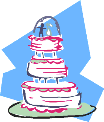 wedding cake w pink and blue