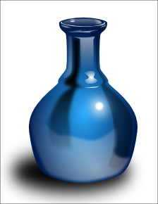 vase glossy blue