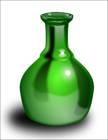 vase glossy green
