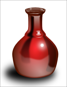 vase glossy red