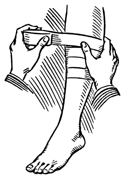 bandage leg - public domain clip art image @ wpclipart.com