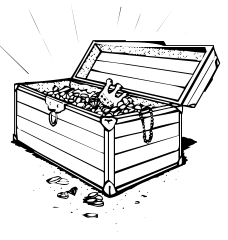 treasure chest BW