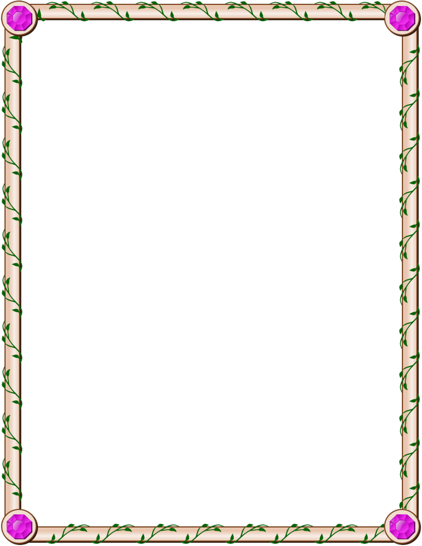 jeweled ivy page frame border