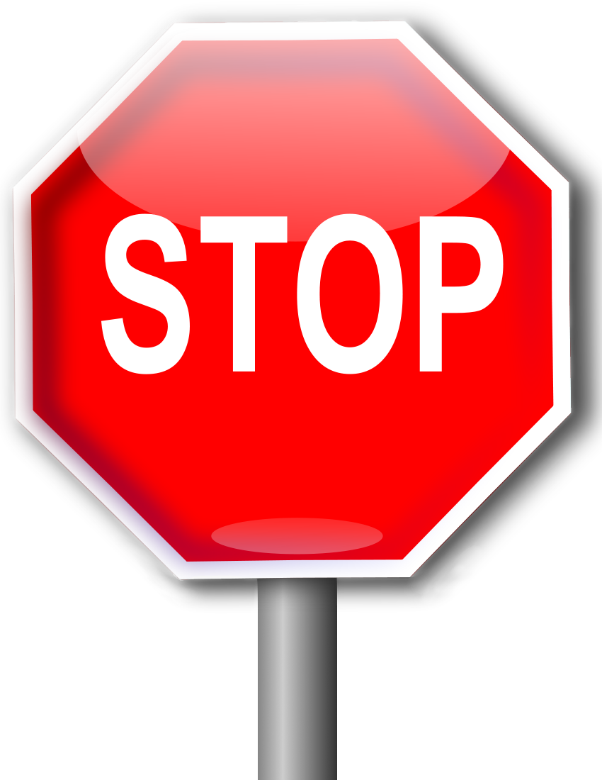 glossy stop sign full page