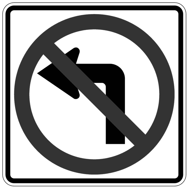 no left turn page