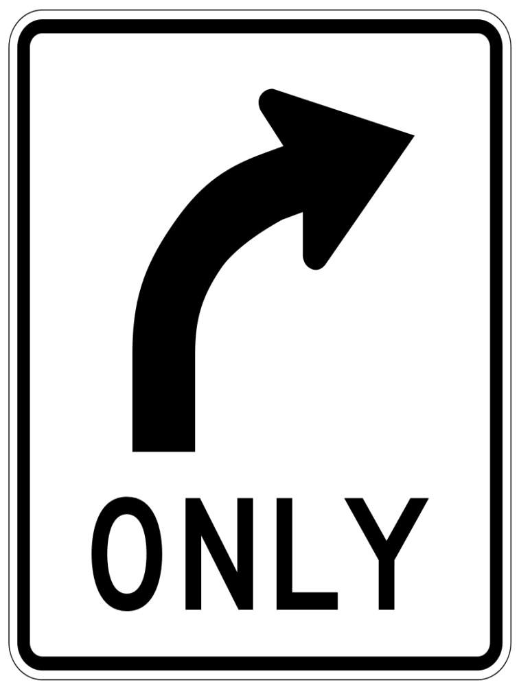 right only sign
