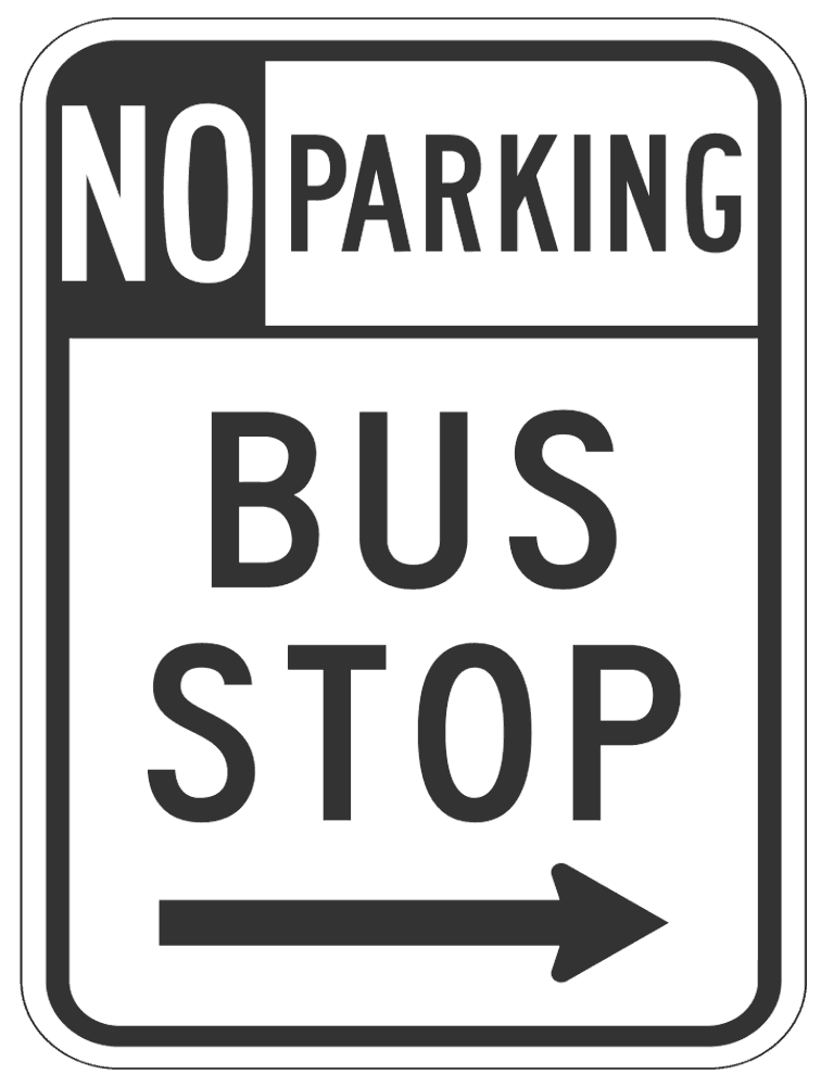 no parking bus stop