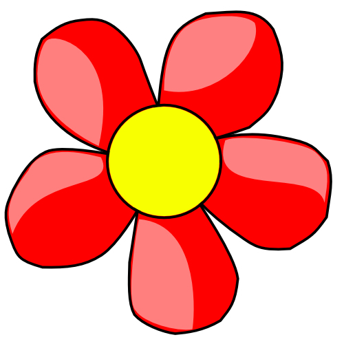 flower clip art pictures. flower red yellow
