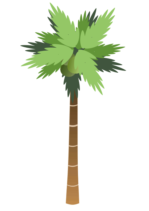 clipart tree trunk. palm tree stepped trunk