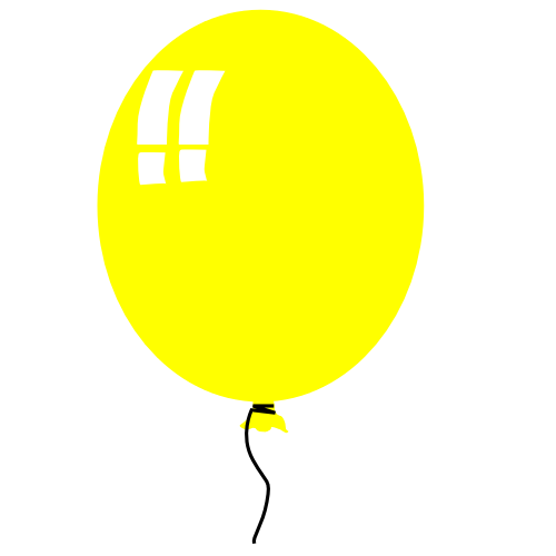balloon clip art. alloon fat yellow
