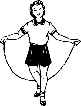 jump rope clip art. girl with jumprope