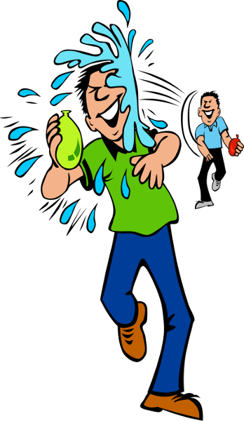 free clipart water balloon fight - photo #2