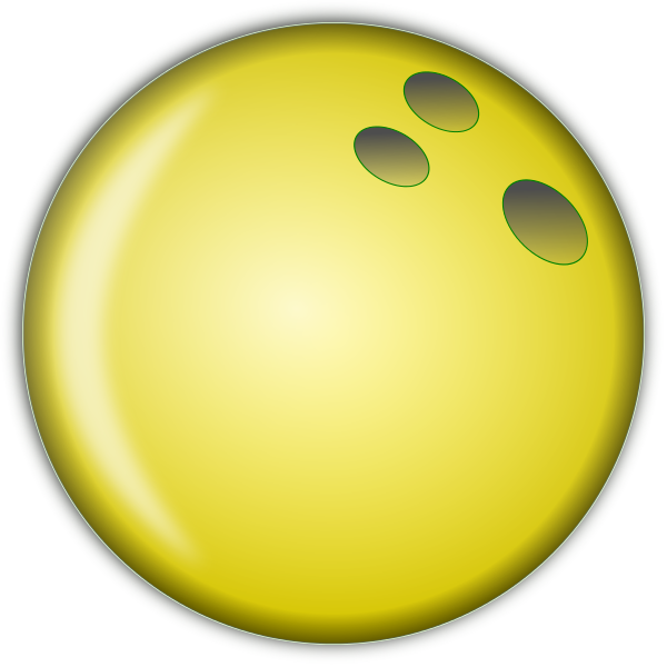 bowling ball large yellow