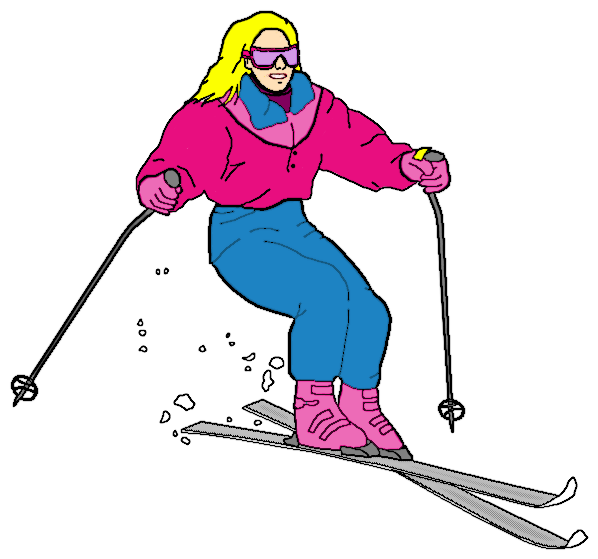 clipart snow skiing - photo #7