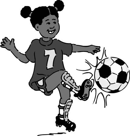 playing soccer. girl playing soccer