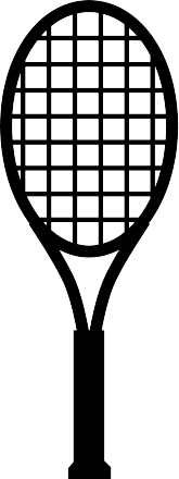 tennis racket BW