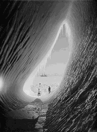 Antarctica ice grotto