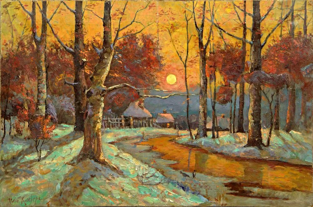 Early Winter Landscape with Houses