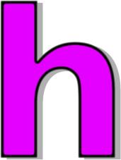 lowercase H purple
