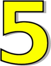 number 5 yellow - /signs_symbol/alphabets_numbers/outlined_numbers