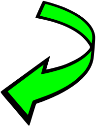 arrow curved attention green
