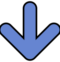 arrow blue rounded down