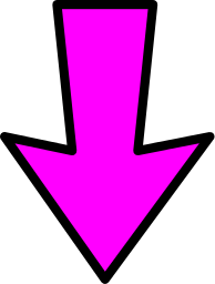 arrow outline pink down