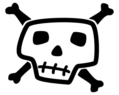 bones of skull. skull bones square