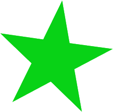 basic 5 point star green