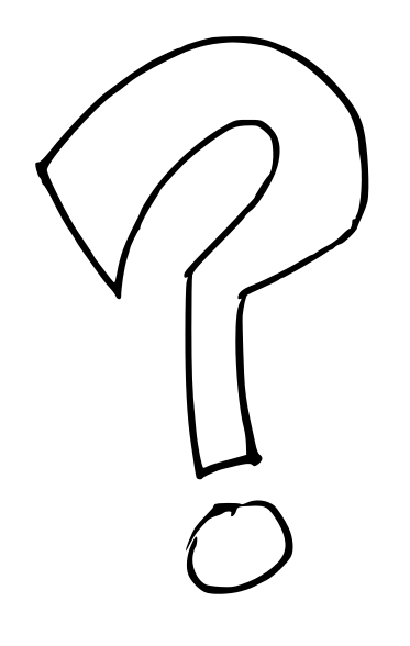 question mark drawn